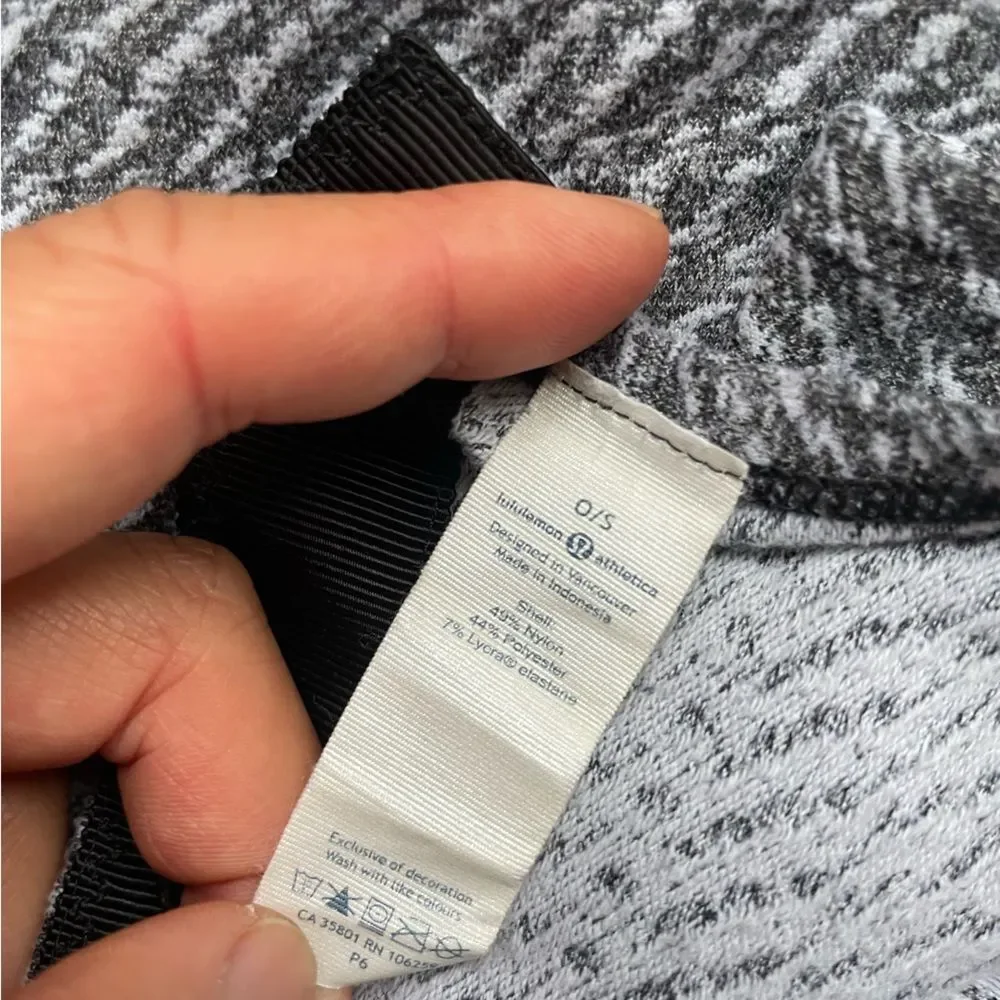 Lululemon Vinyasa Wrap, Hazy Heather/Heathered White/Heathered Black/Black, EUC